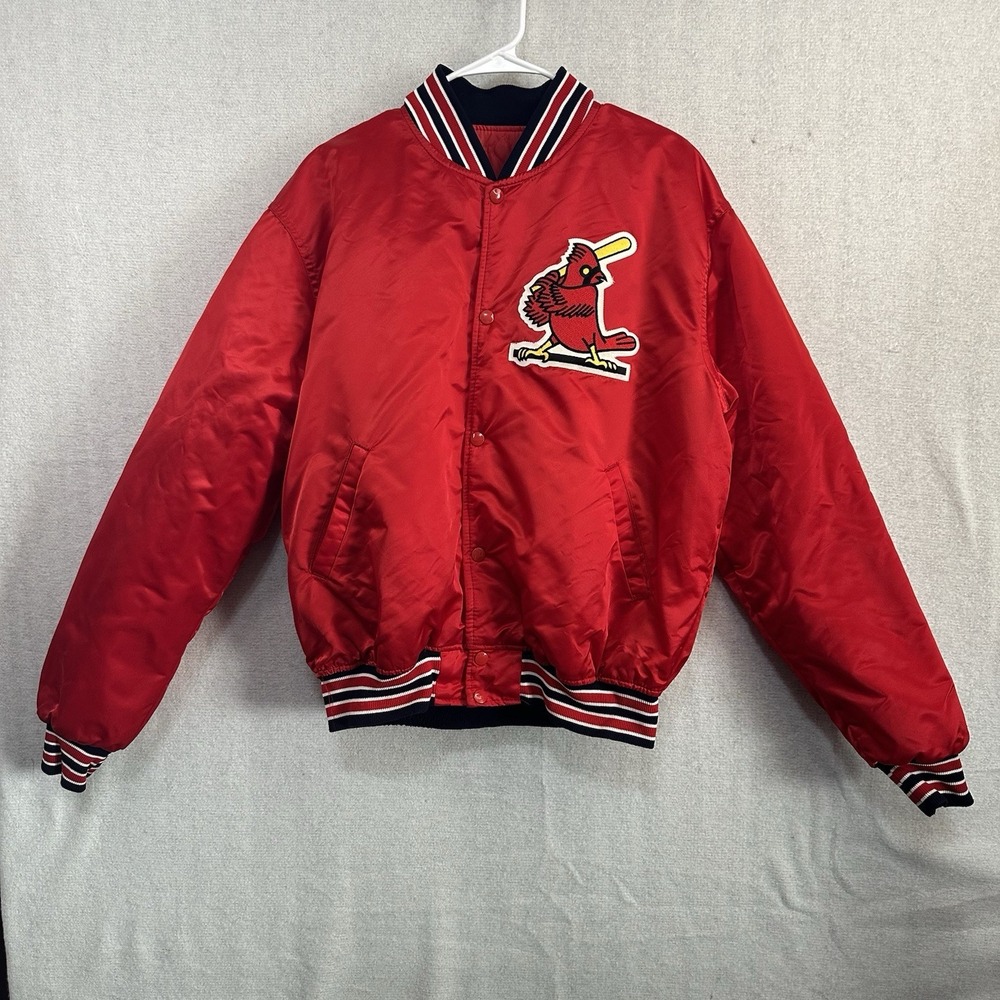 VTG Diamond Collection St‎ Louis Cardinals Satin Bomber Jacket XL USA 90's MLB